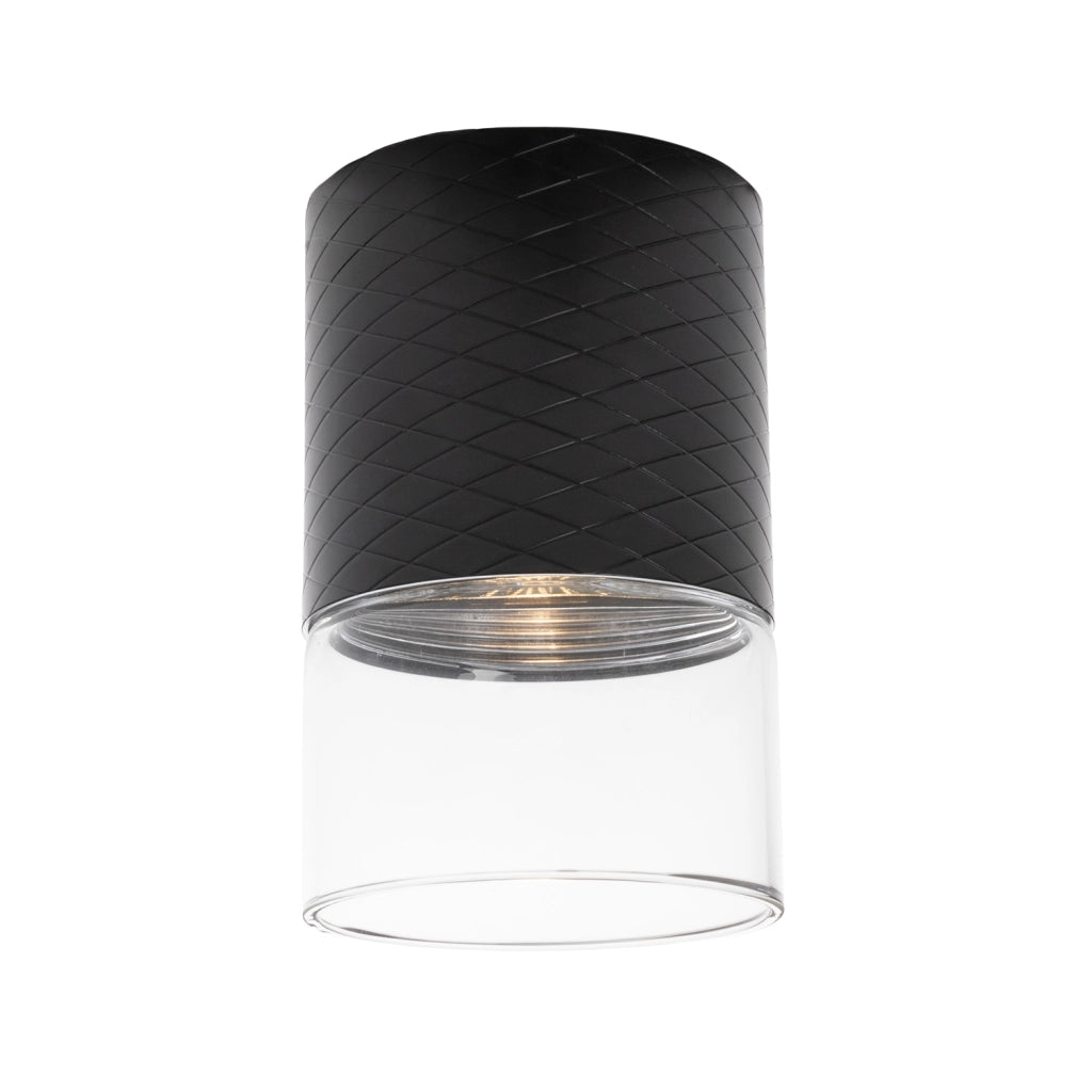 Spot soffitto moderno rete tondo nero LED 7W Fusion