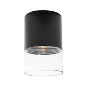 Spot soffitto moderno rete tondo nero LED 7W Fusion