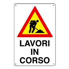 CARTELLO 'LAVORI IN CORSO' 40x60 cm - 10 pezzi