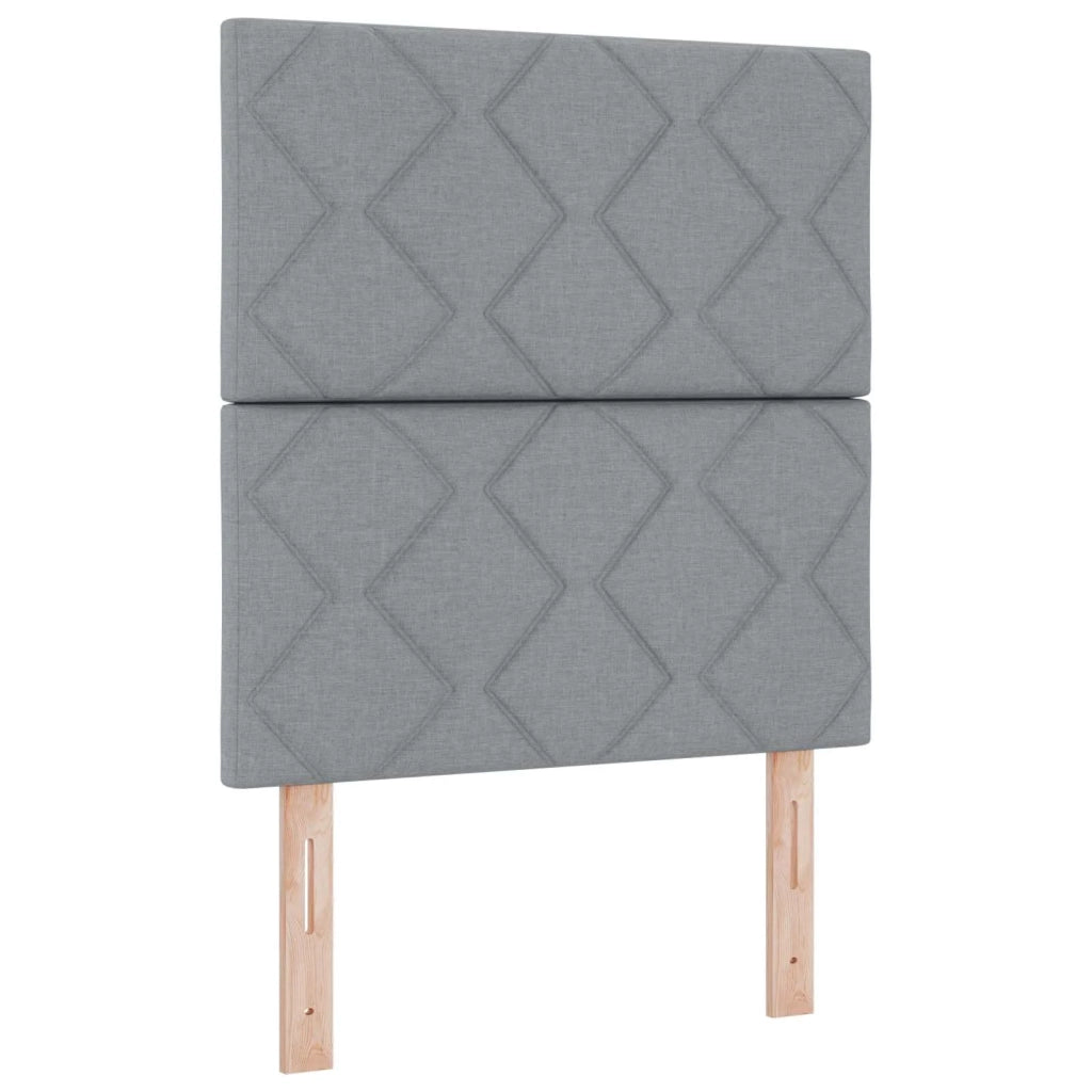 Letto box spring con materasso Grigio Chiaro 100 x 200 cm 3454333