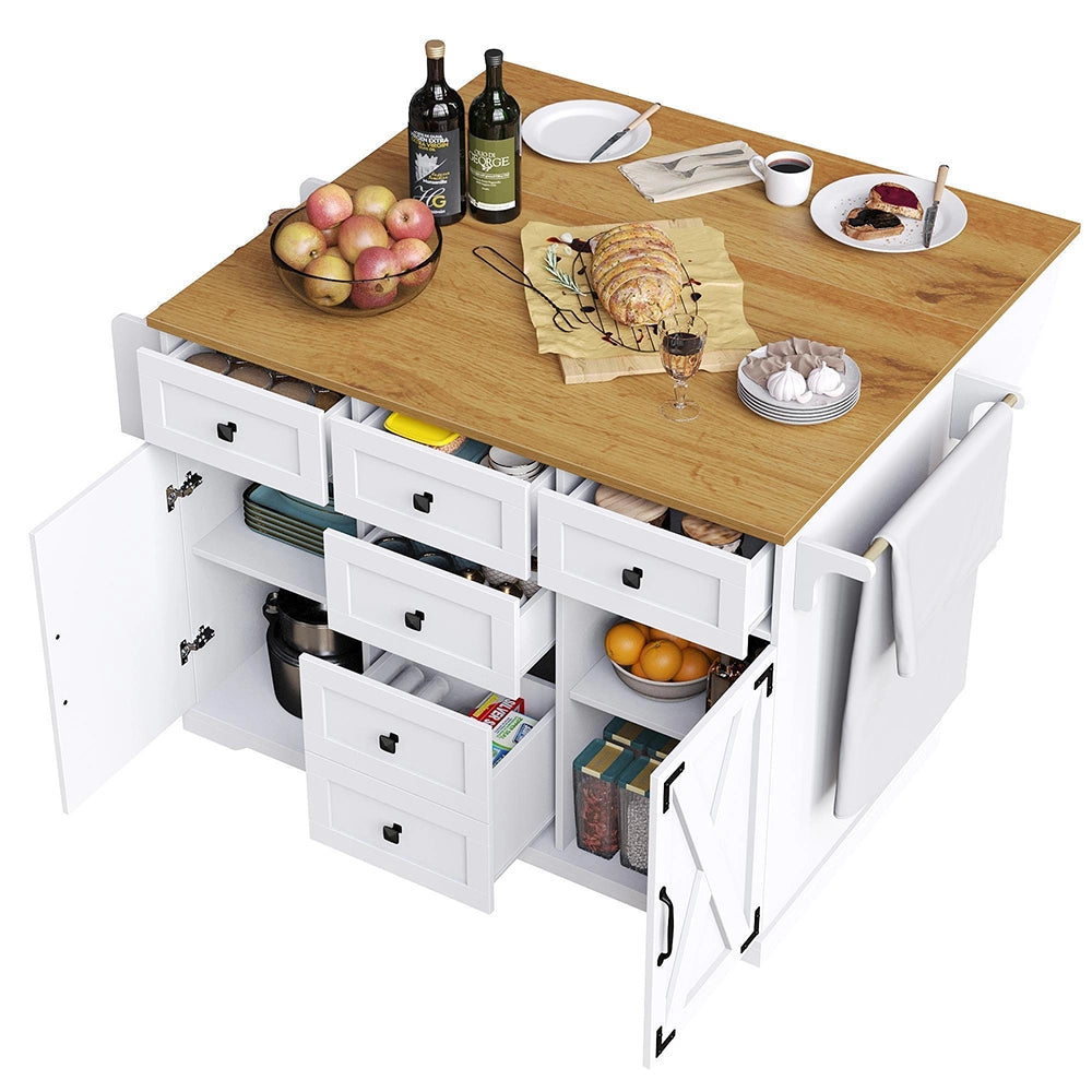 Isola cucina premium - Xylo - mobile con ruote bianco