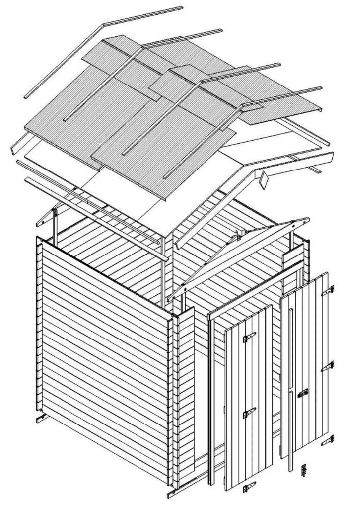Casetta da Giardino in Legno 3,53 m² – TIMBELA M343C1