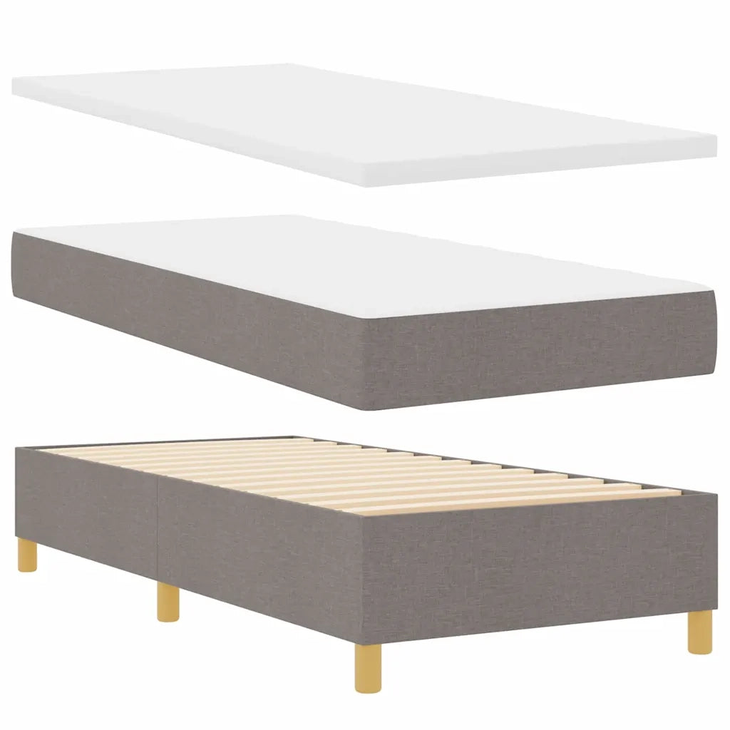 Letto a Sorgente LED con materasso Talpa 90 x 190 cm Tessuto 3343065