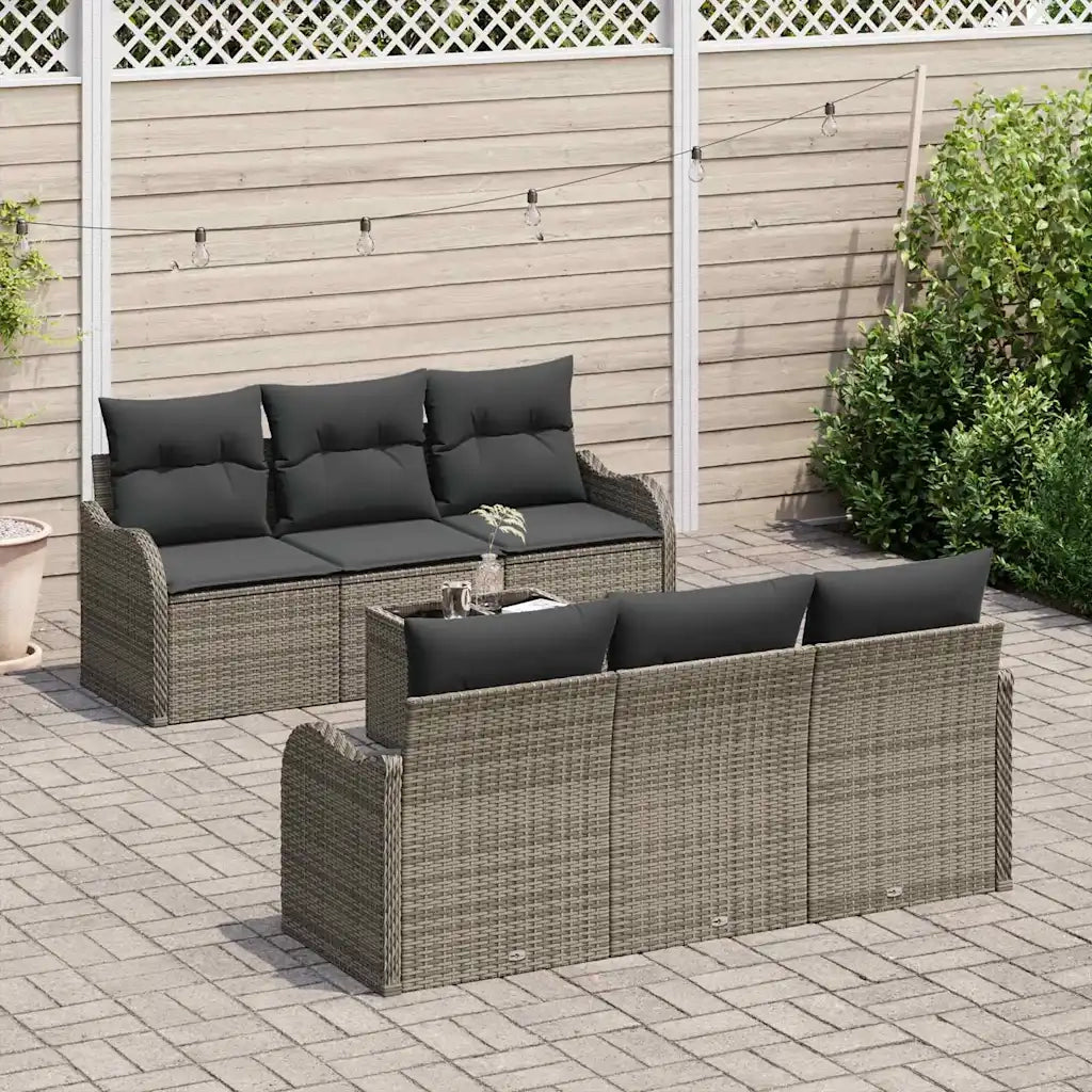Set Divano da Giardino con cuscino con cuscino 7 pcs Grigio 3354258