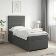 Letto box spring con materasso Grigio Scuro 100 x 200 cm 3453810