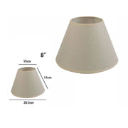 Trade Shop - Paralume Conico Cilindro Classico Ricambio Per Lampada E Applique In Tessuto Tnt - Beige   -8"   -