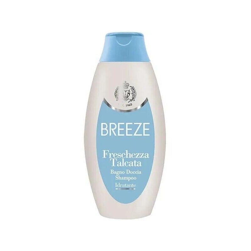 BREEZE BAGNO DOCCIA SHAMPOO CORPO CAPELLI 400ML FRAGRANZA TALCO