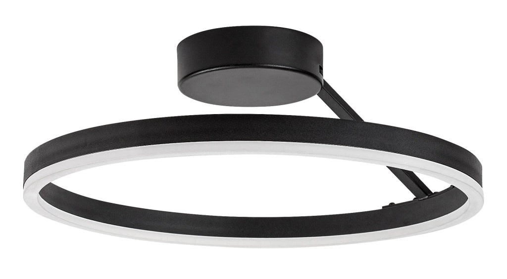 Plafoniera moderna nera ring 40cm LED 24W CCT Rabalux