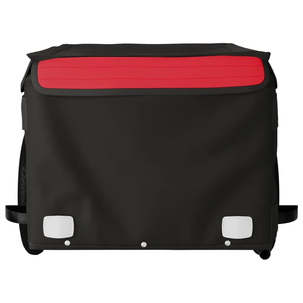 Rimorchio da Bici Nero e Rosso 30 kg in Ferro 94076