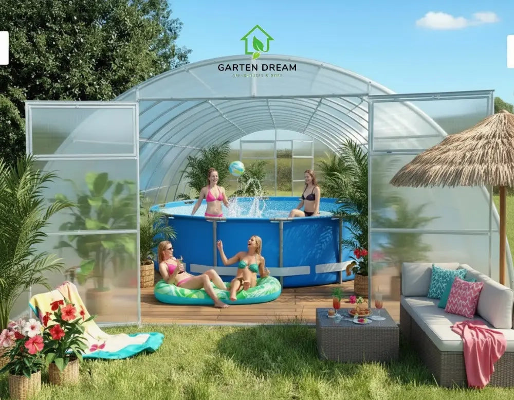 Copertura per Piscina Garten Dream SIGMA 4x4 m con Policarbonato 6 mm