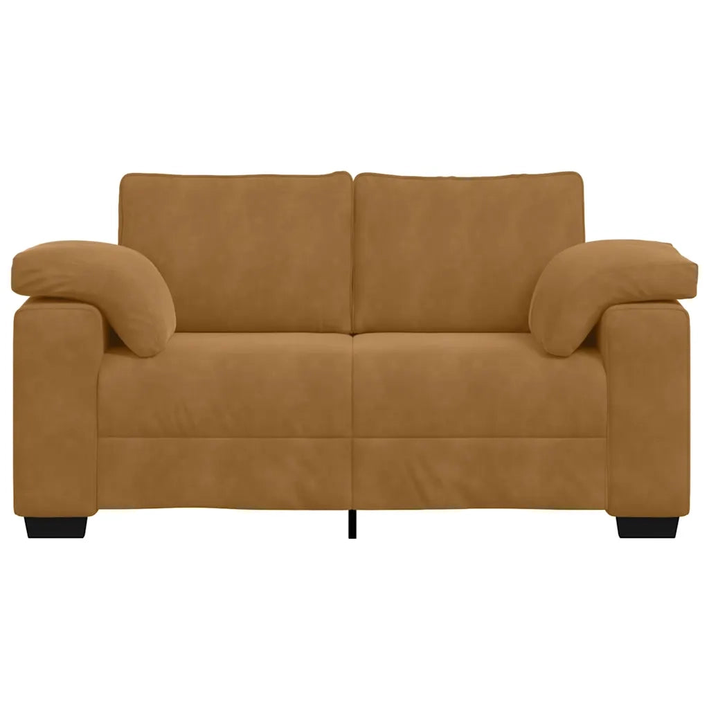 Divano Divanetto Marrone 160x77x82 cm in Velluto 4105264