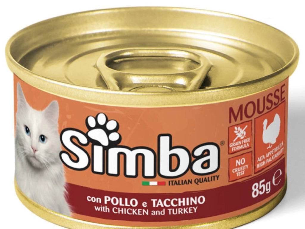 ALIMENTO PER GATTI 'MOUSSE' pollo e tacchino - gr 85- 24 pezzi  - MONGE