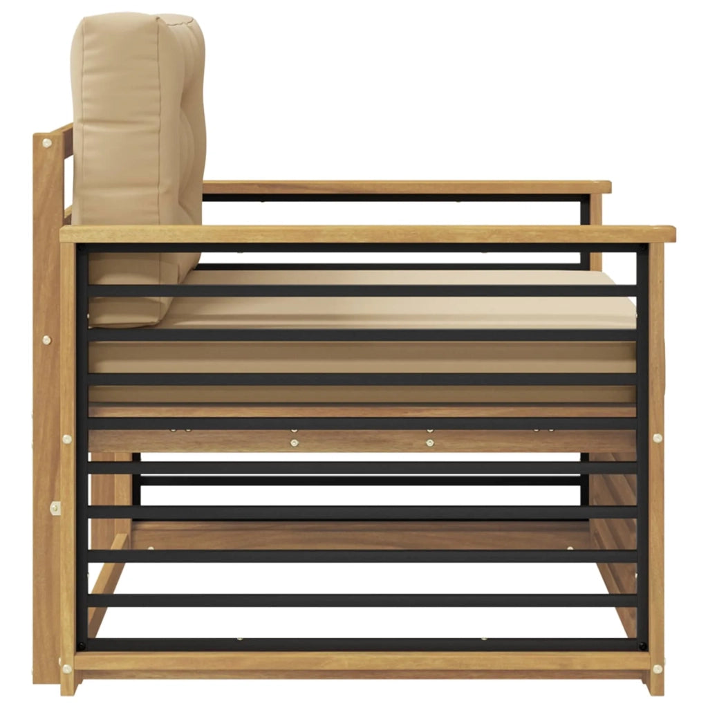 Divano da esterno Poliestere Bianco e beige 3439150