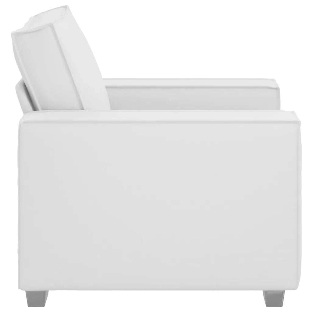 Poltrona Sofa Bianco 100 cm Pelle Sintetica 4105045