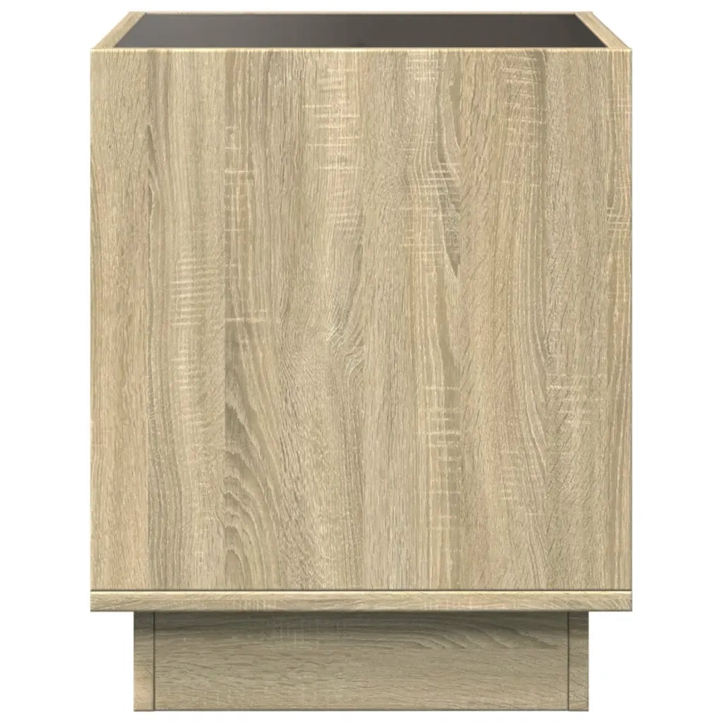 Comodino con LED Infinity Rovere Sonoma 40x40x50 cm 3284079