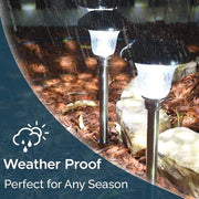 Illuminazione esterna acqua resistente, lente in vetro, 2 pezzi, argento