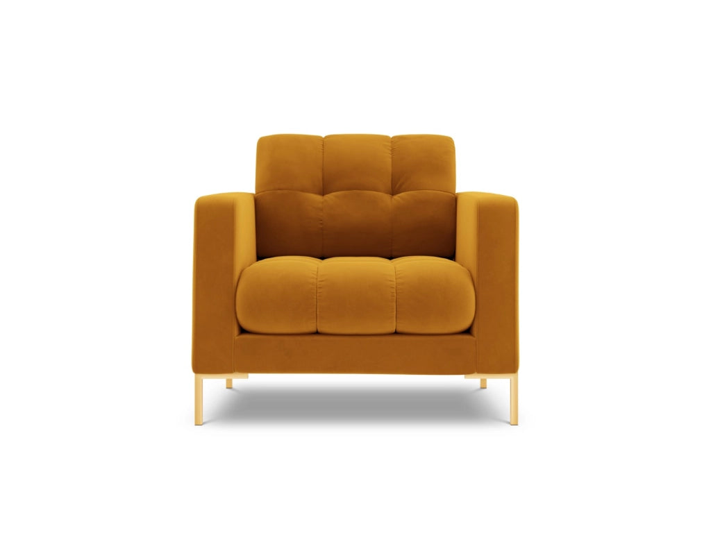 Cosmopolitan Design - Poltrona "Bali" in velluto giallo 