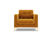 Cosmopolitan Design - Poltrona "Bali" in velluto giallo 