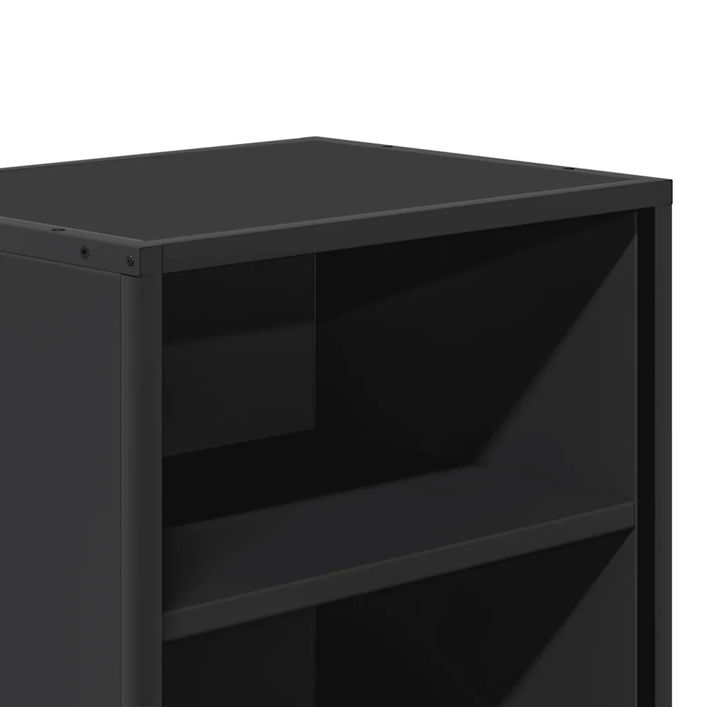 Comodini 2 pz Neri 40x31x50 Legno Multistrato e Metallo 848700