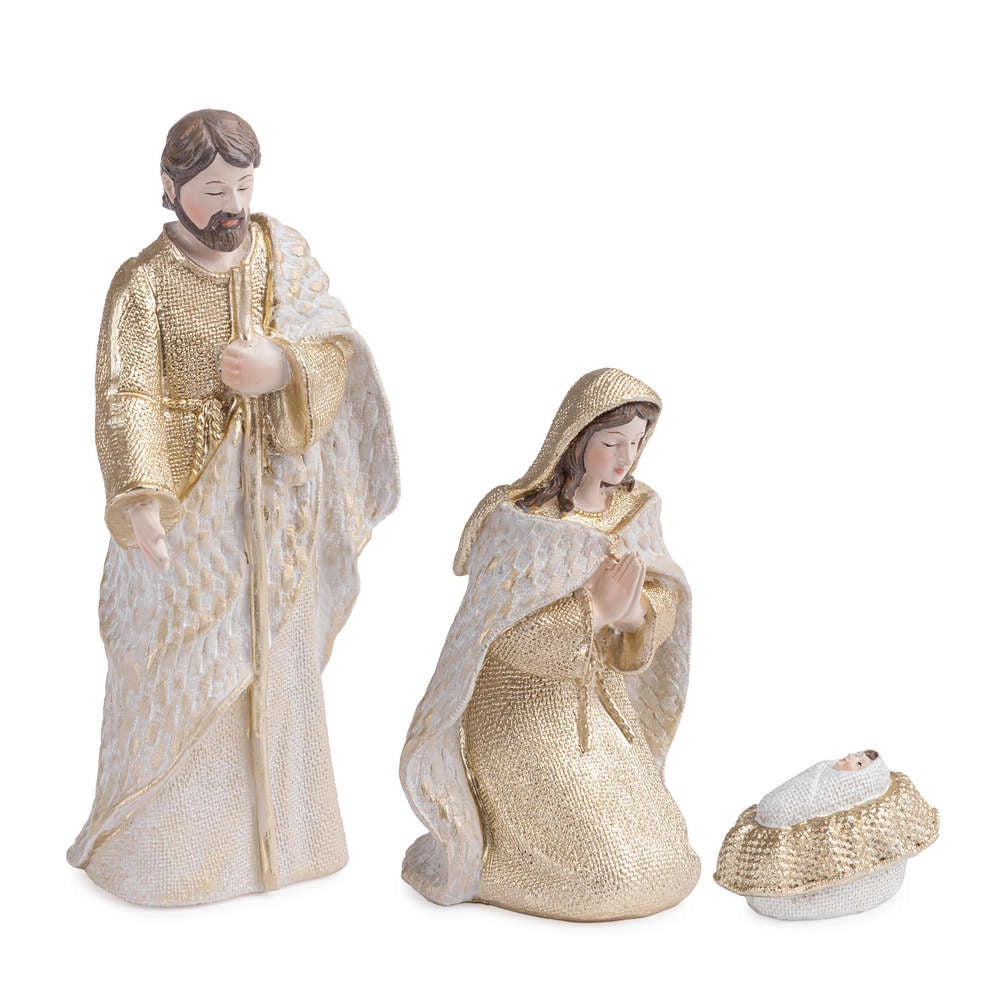 Natività con San Giuseppe Madonna e Gesù Oro 17 cm Bizzotto