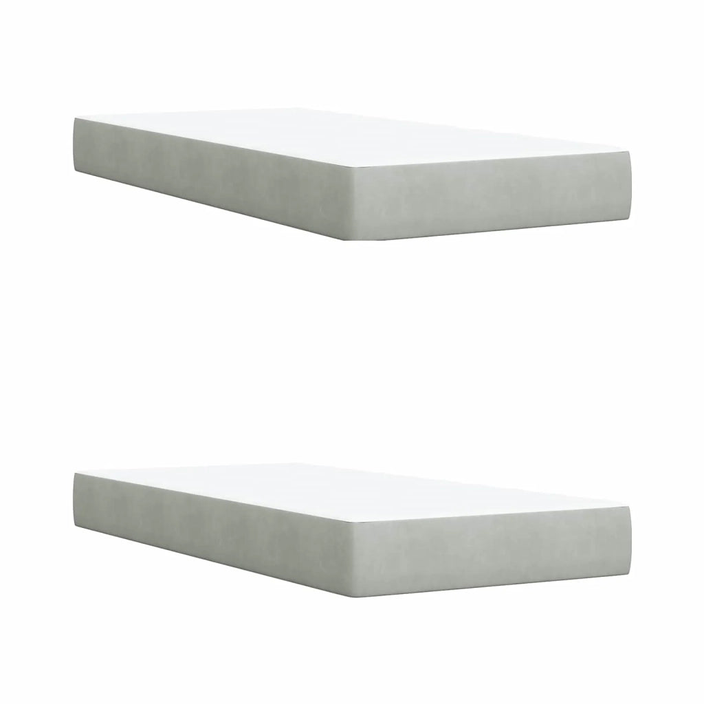 Letto box spring con materasso Grigio Chiaro 200 x 200 cm 3453209