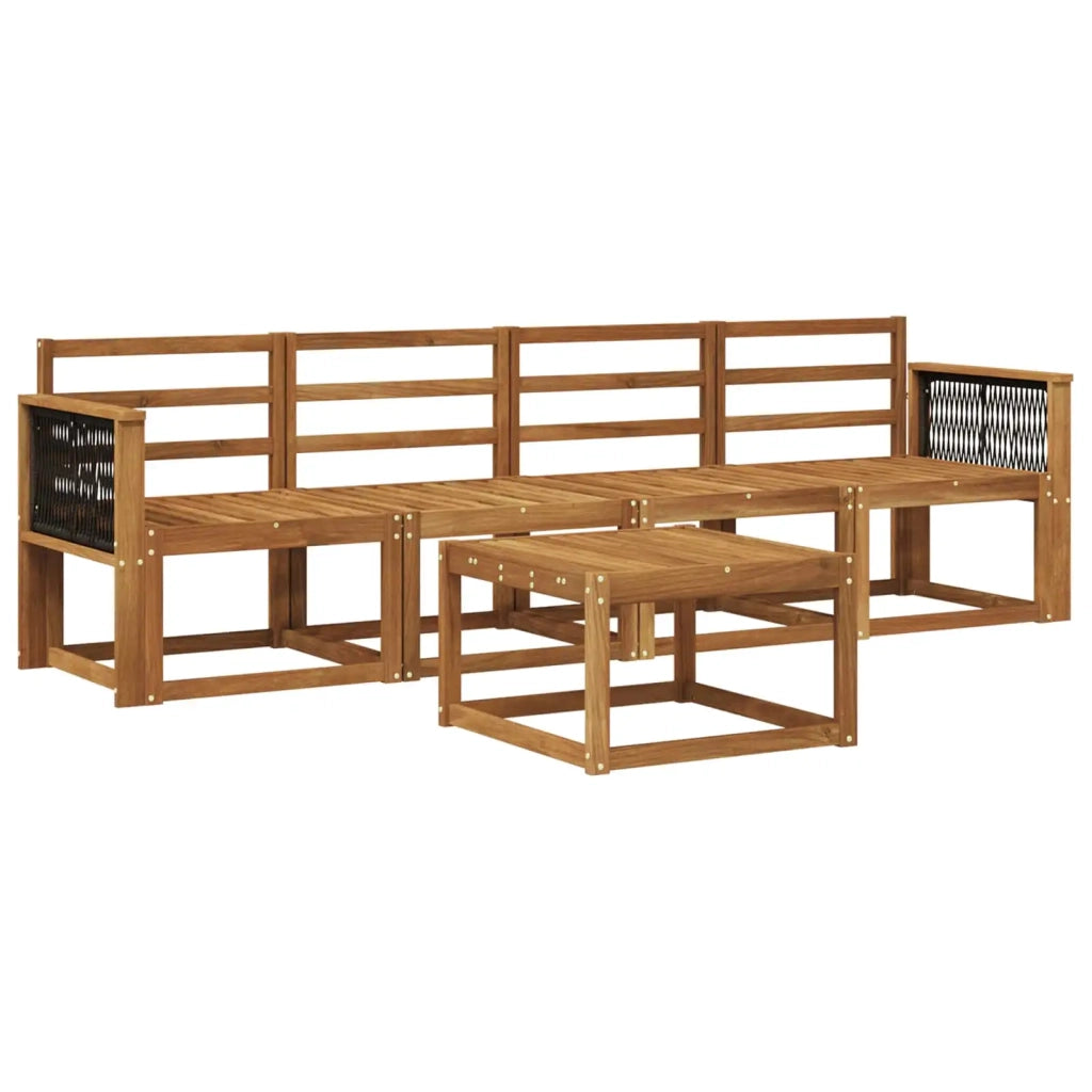 Set di divani da esterno 4 pcs Naturale