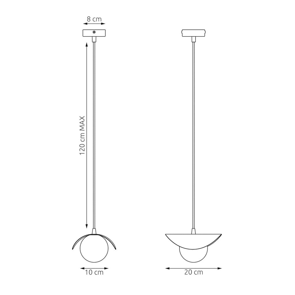 Lampada a sospensione RITUAL 1xG9 beige bianca Emibig