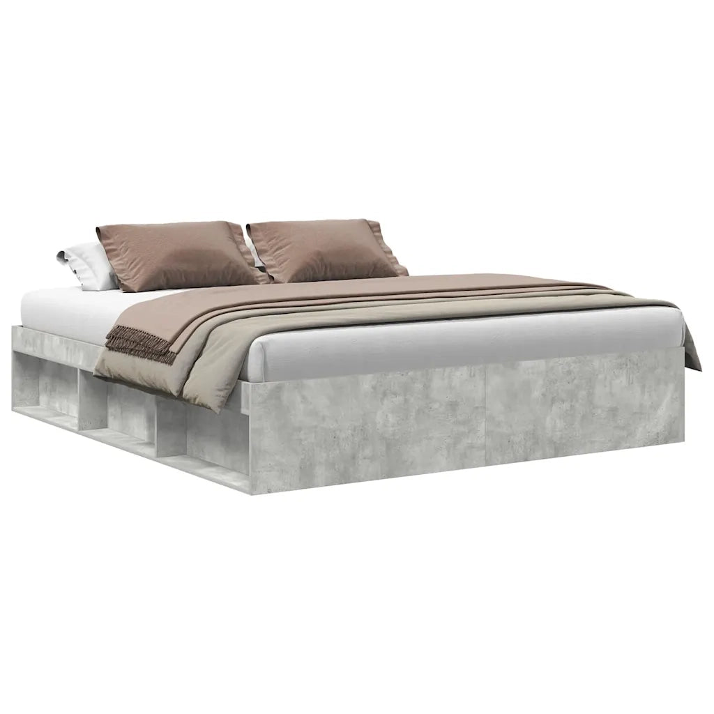 Giroletto-Struttura Letto Grigio Cemento 180x200 cm Super King