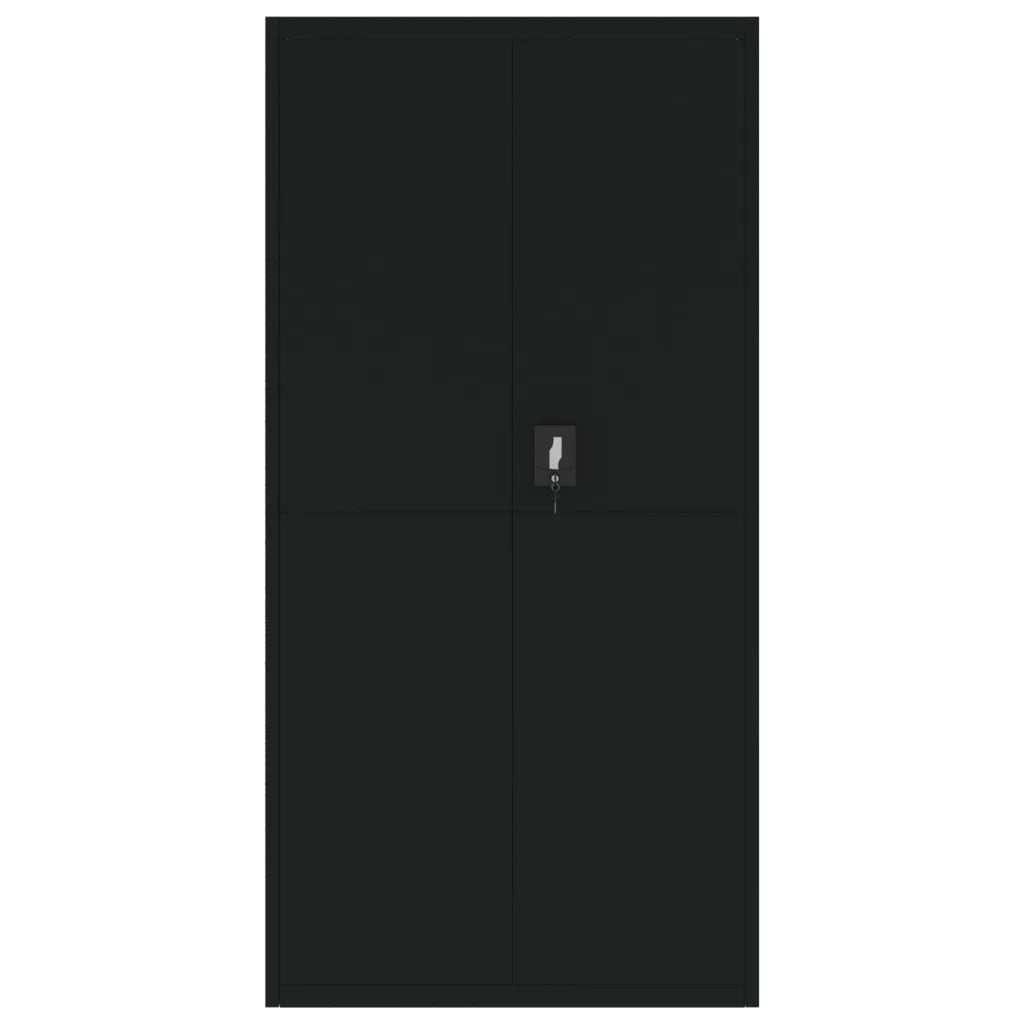Armadio Classificatore Nero 90x40x180 cm in Acciaio