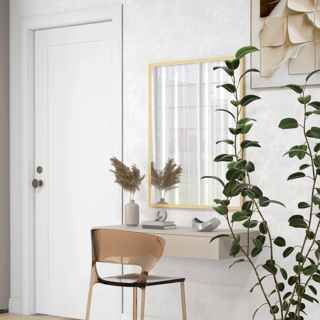 Specchio da parete rettangolare ¨C Minimal ¨C Legno 90x70 cm