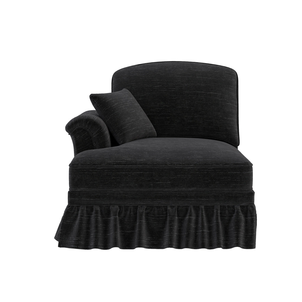Divano Chaise Longue Penisola Chenille ¨C Xylo ¨C Nero