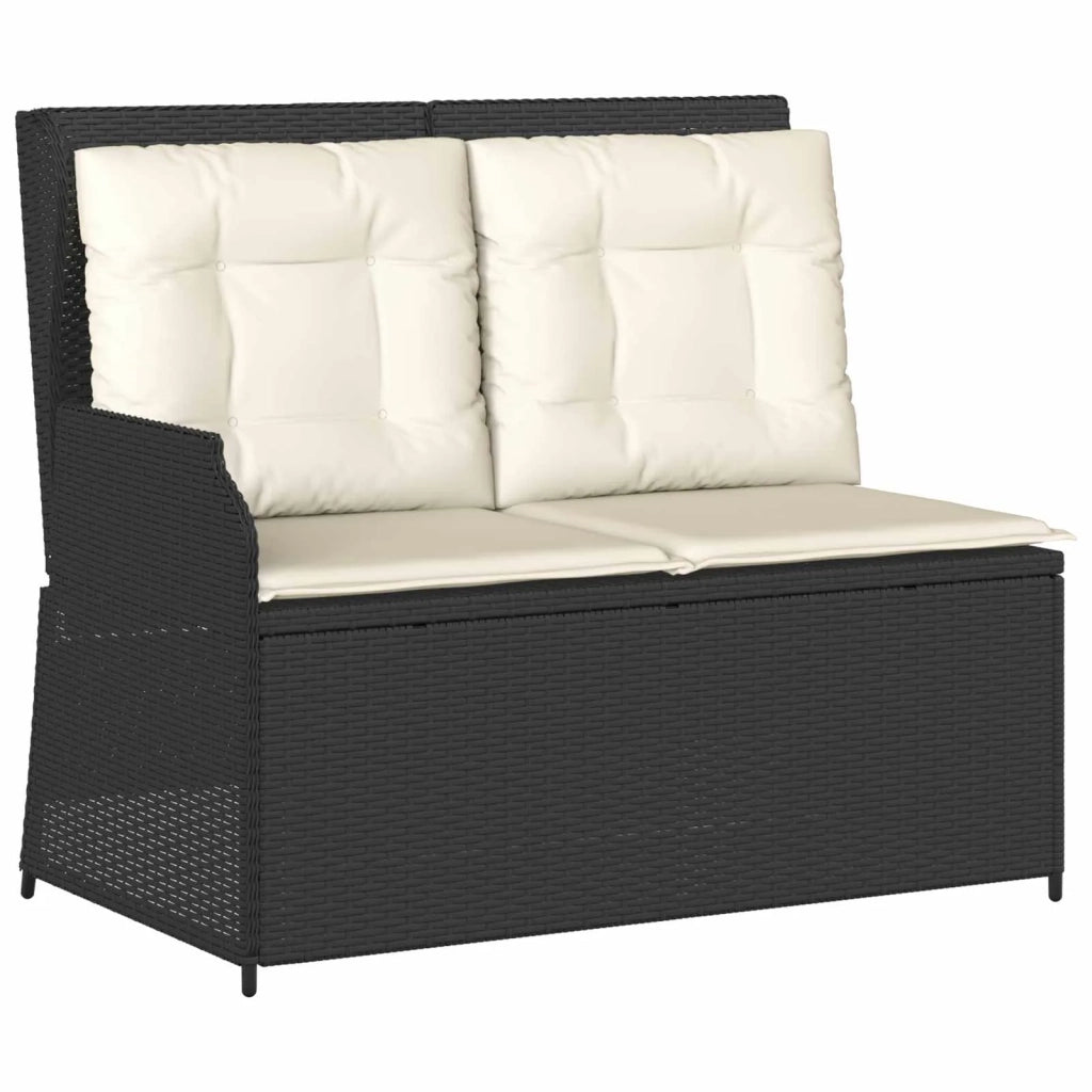 Panchina da Giardino | Panca da Giardino Nero polyrattan