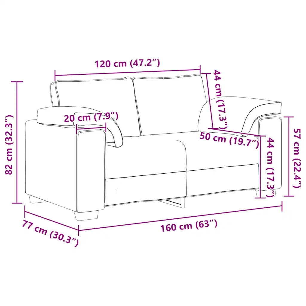 Divano Divanetto Blu 160x77x82 cm in Velluto 4105266