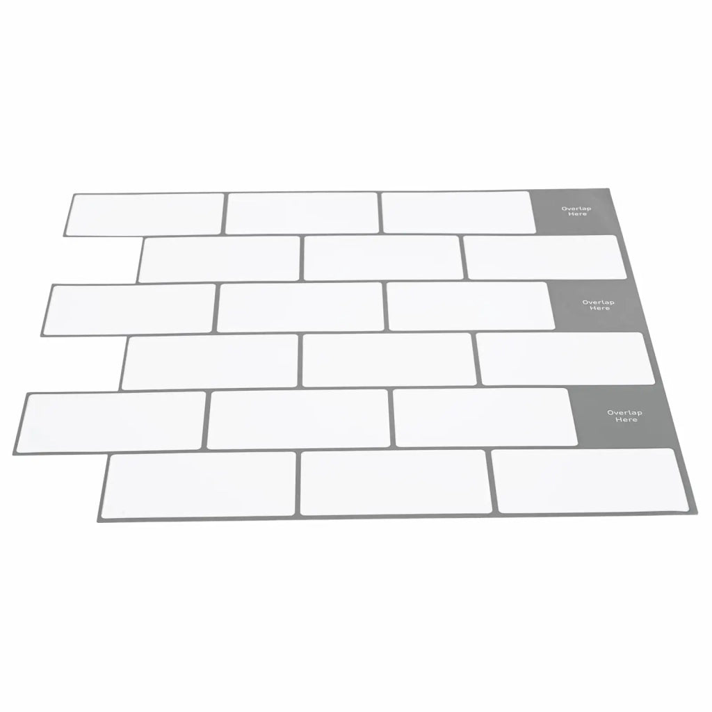 Piastrella subway 50 pcs Bianco e Grigio 30 x 30 cm 42046116