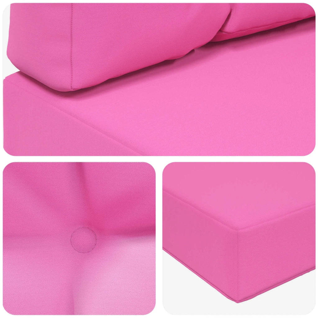 Cuscino per divano da esterno 3 pcs Rosa Poliestere 900895