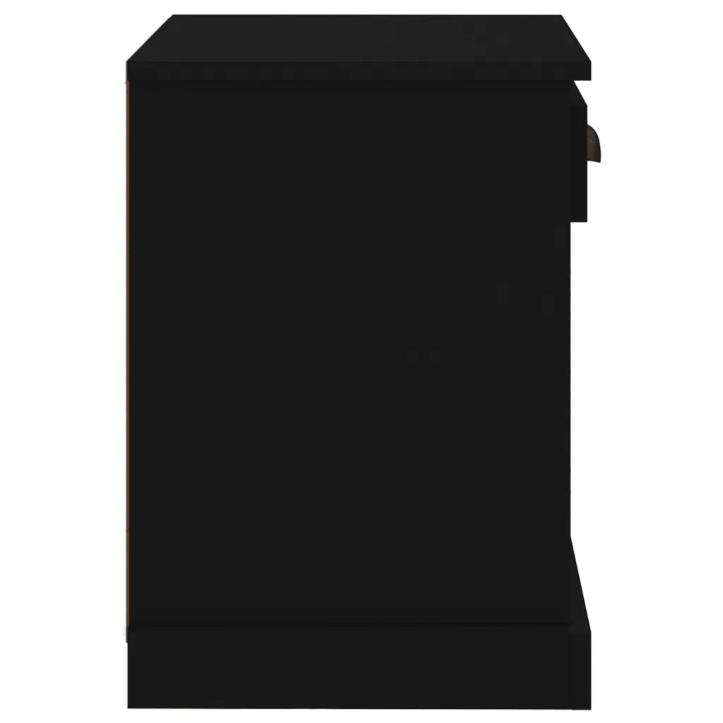 Set di 2 Comodini | Armadio da Notte | Mobiletto da notte Neri 43x36x50 cm