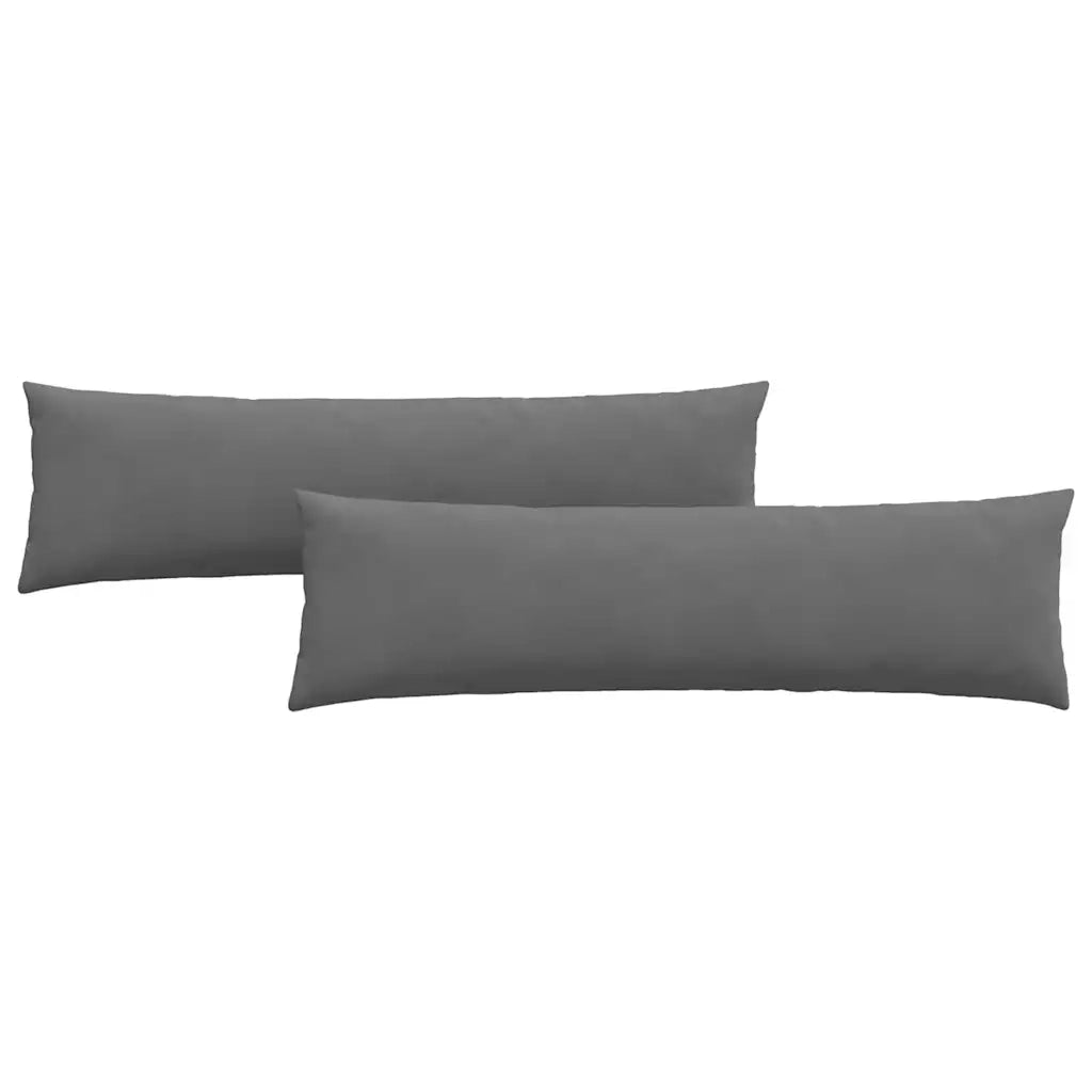 Cuscini da Divano 2 pz-Set di 2 Cuscini per Sofa Grigio scuro 145 x 40 cm Tessuto 998184