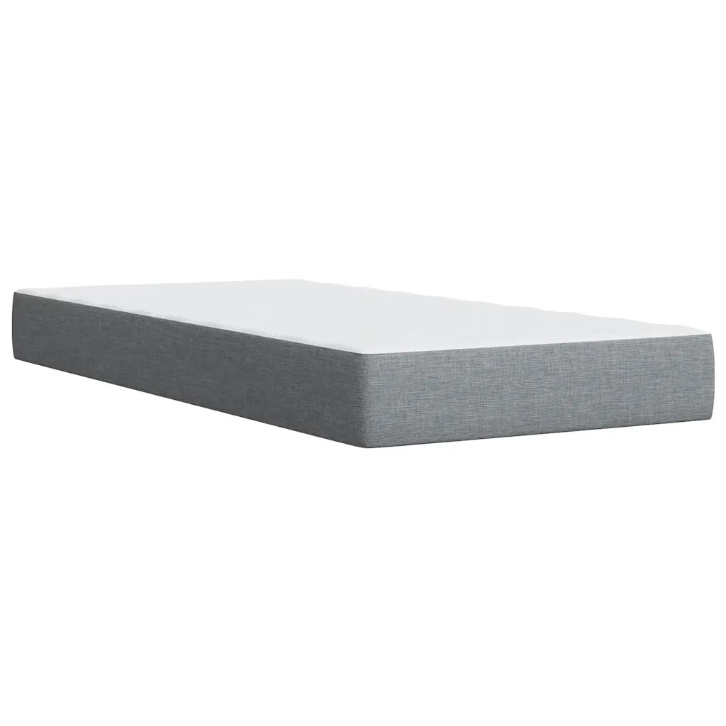 Giroletto a Molle con Materasso Grigio Chiaro 90x200 cm Tessuto 3289639