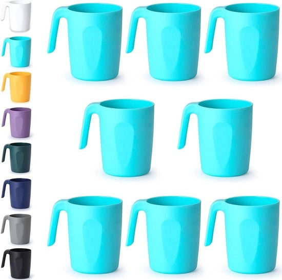 Set di Cuscini per Caffè in Plastica da 8 - Cuscini Reutilizzabili per Tazza - Per Casa e Campeggio