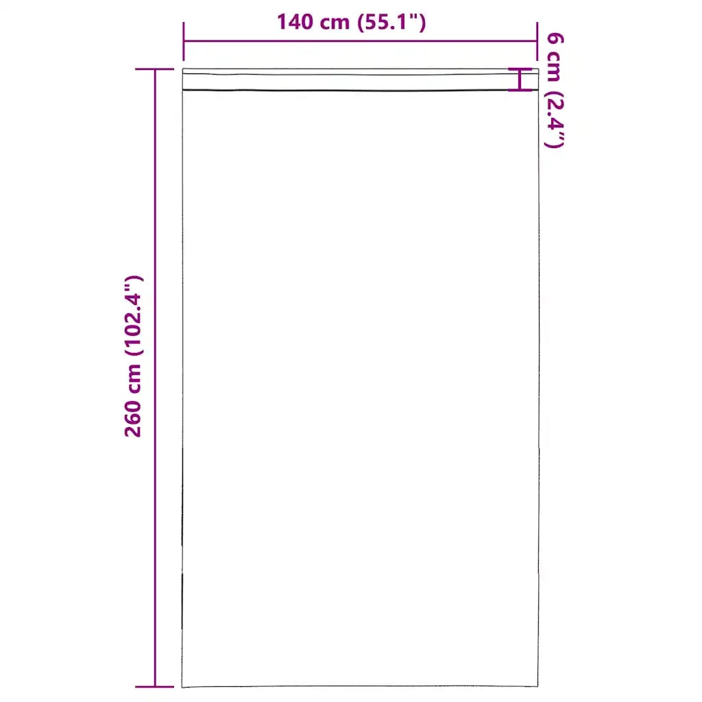 Tende in Voile con Tasche per Aste 2 pz Viola