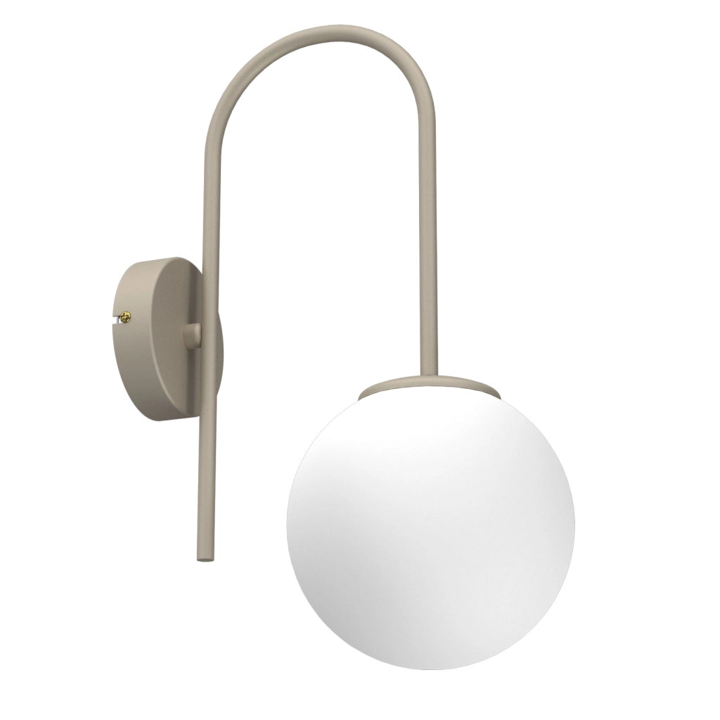 Applique da parete Cambridge beige sfera bianca E14 Luminex