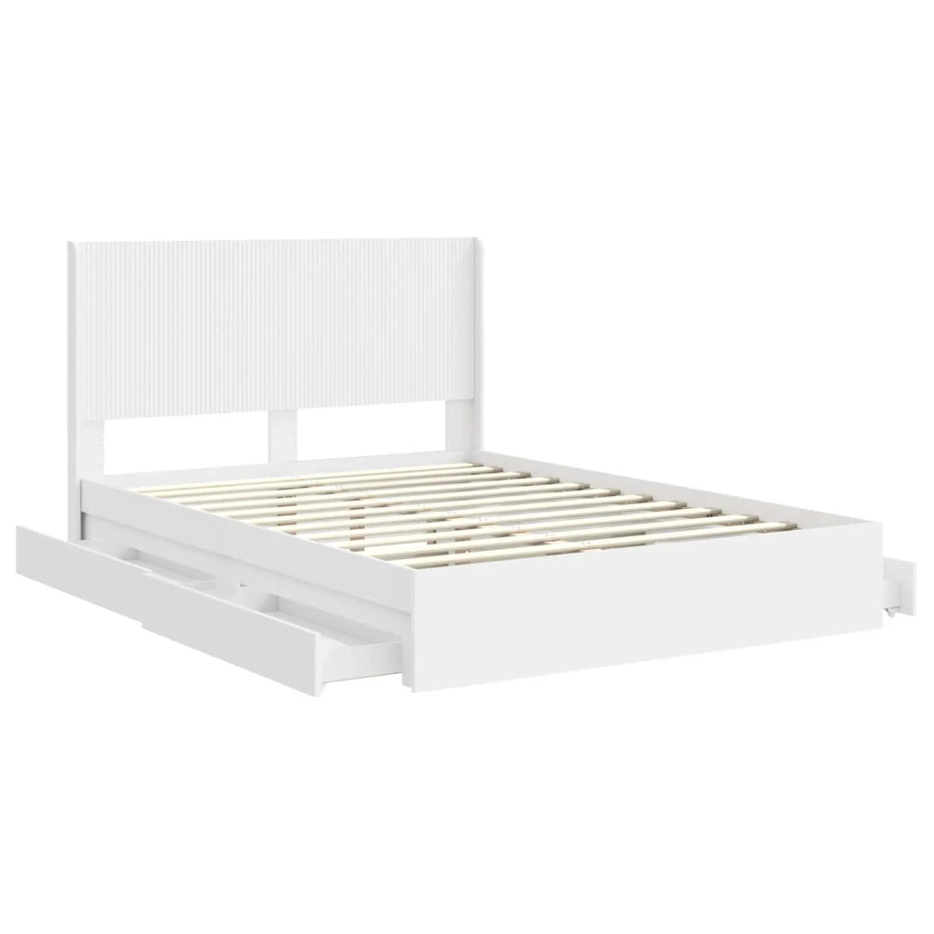 Letto da camera | Struttura del letto con stoccaggio e testata 3 pcs