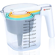 Set 8 Accessori per Cucinare con Caraffa Graduata Brocca Misurini e Cucchiai