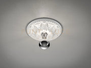 LILLY ROSONE IN GESSO DECORATO A RILIEVO D. 30CM 1 LUCE ATTACCO E27
