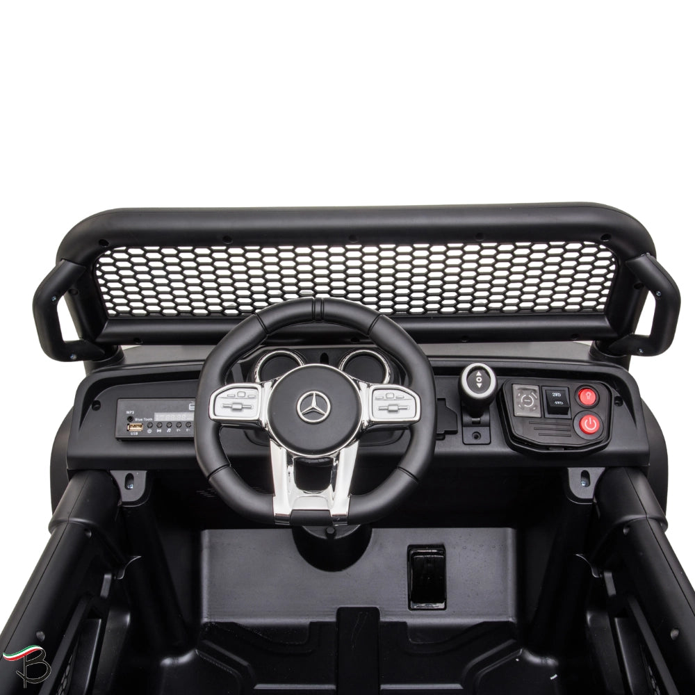 Auto Elettrica per Bambini Mercedes Unimog 12V 2 Posti Monitor Touchscreen Mp4-Verde