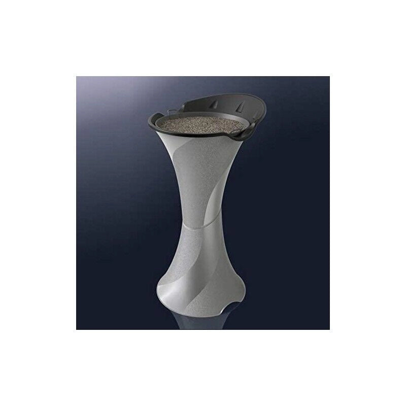 POSACENERE A COLONNA DA TERRA SMOKING SILVER CON SETACCIO E SABBIA