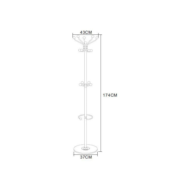 Appendiabiti Cory In Metallo Silver Dimensione 43x37x174cm
