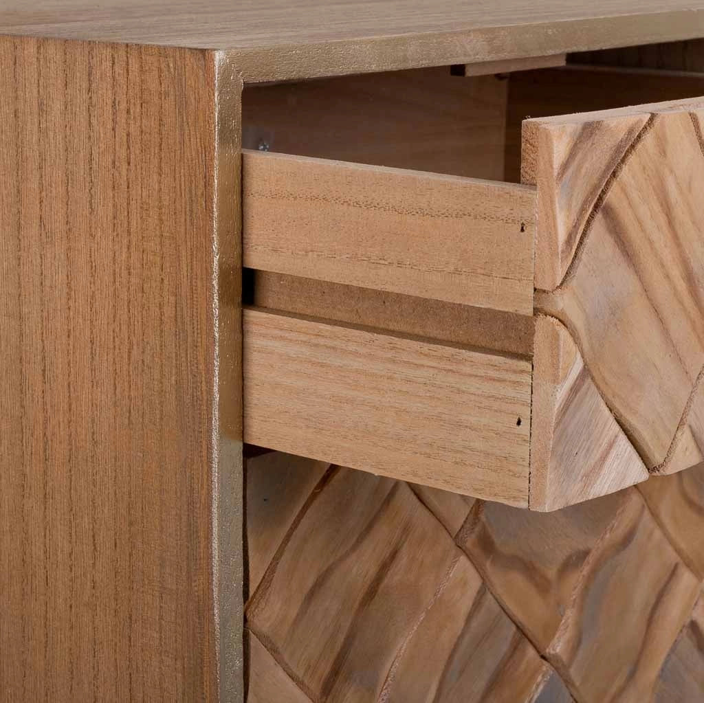 Comodino in legno marrone 40x35x71