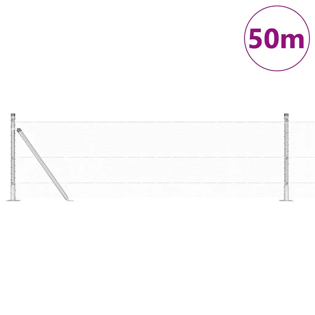 Palo della recinzione Argento 50 x 0,6 m (rete da 13 mm)