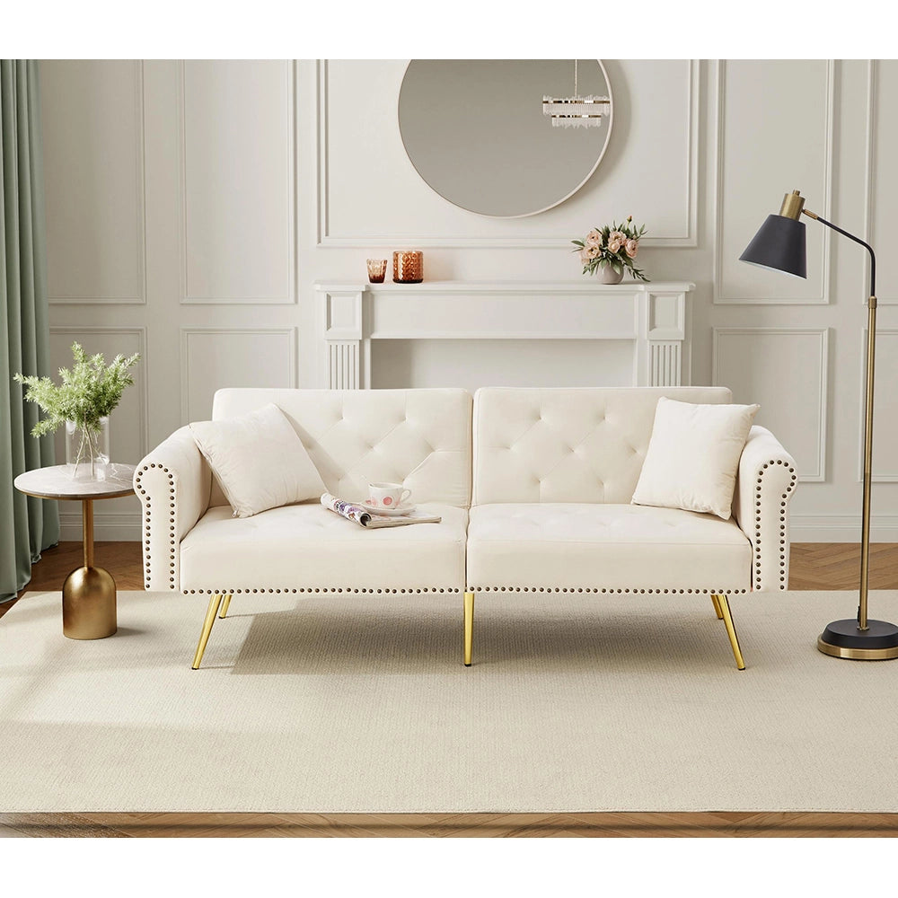Divano letto 2 posti - Xylo - design moderno, rivestimento velluto